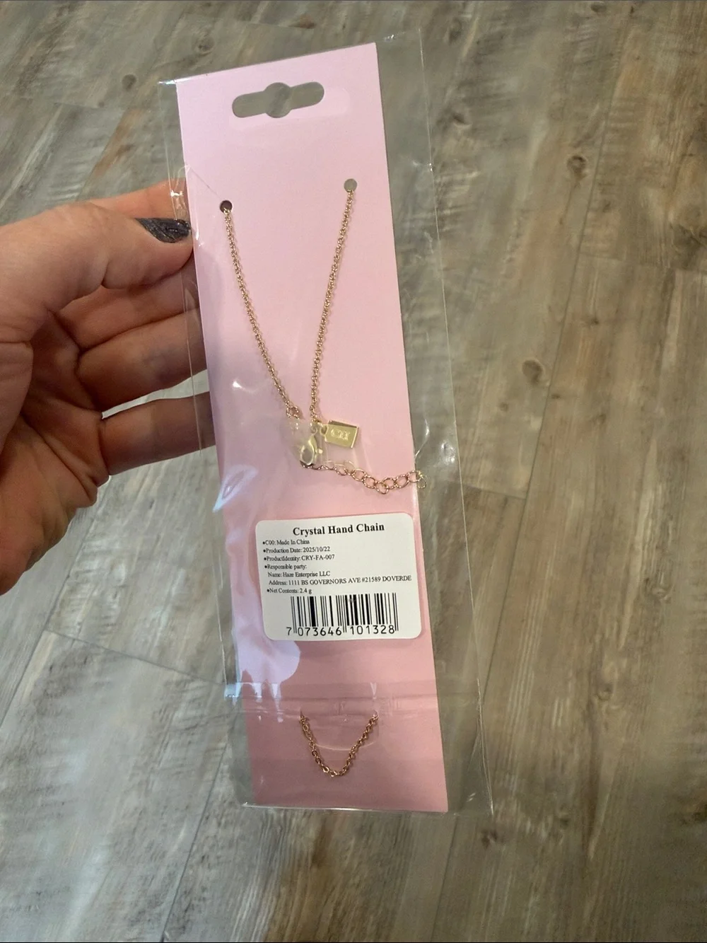 Gold Crystal Y-Style Necklace